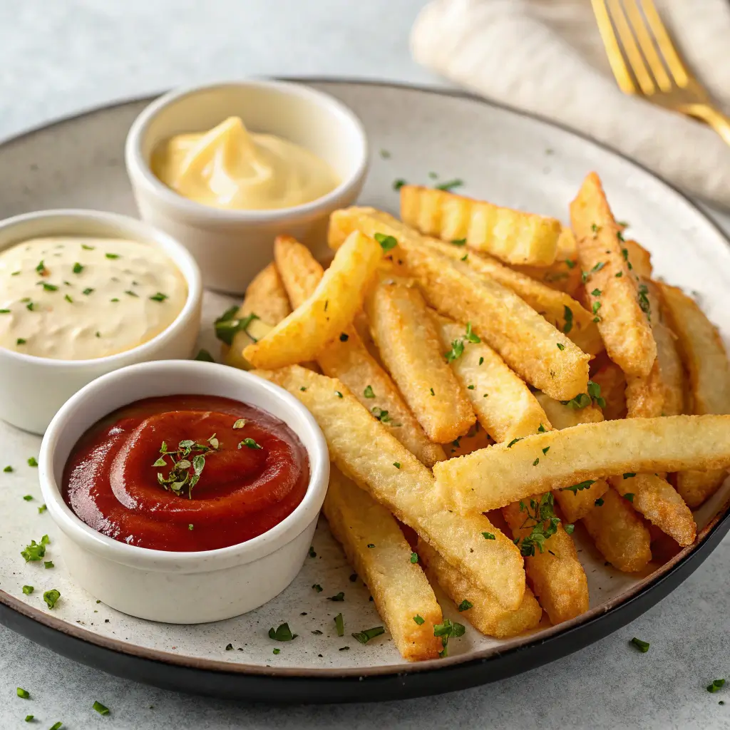 Crispy air fryer frozen French fries