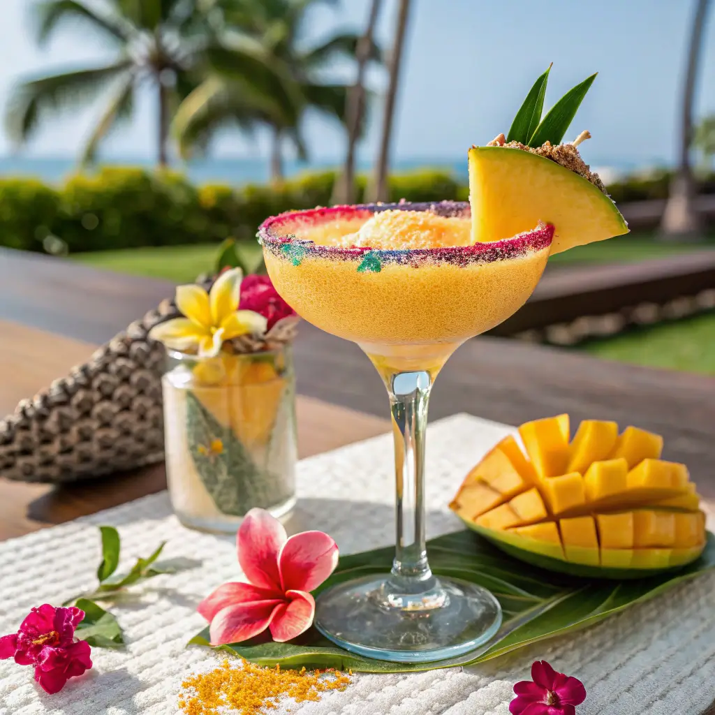 Stylish frozen mango margarita