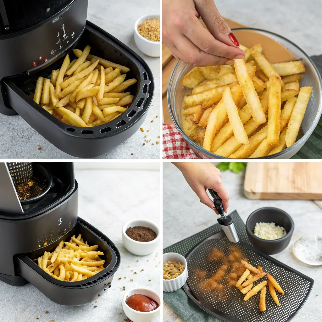 Step-by-step guide to making frozen French fries in air fryer