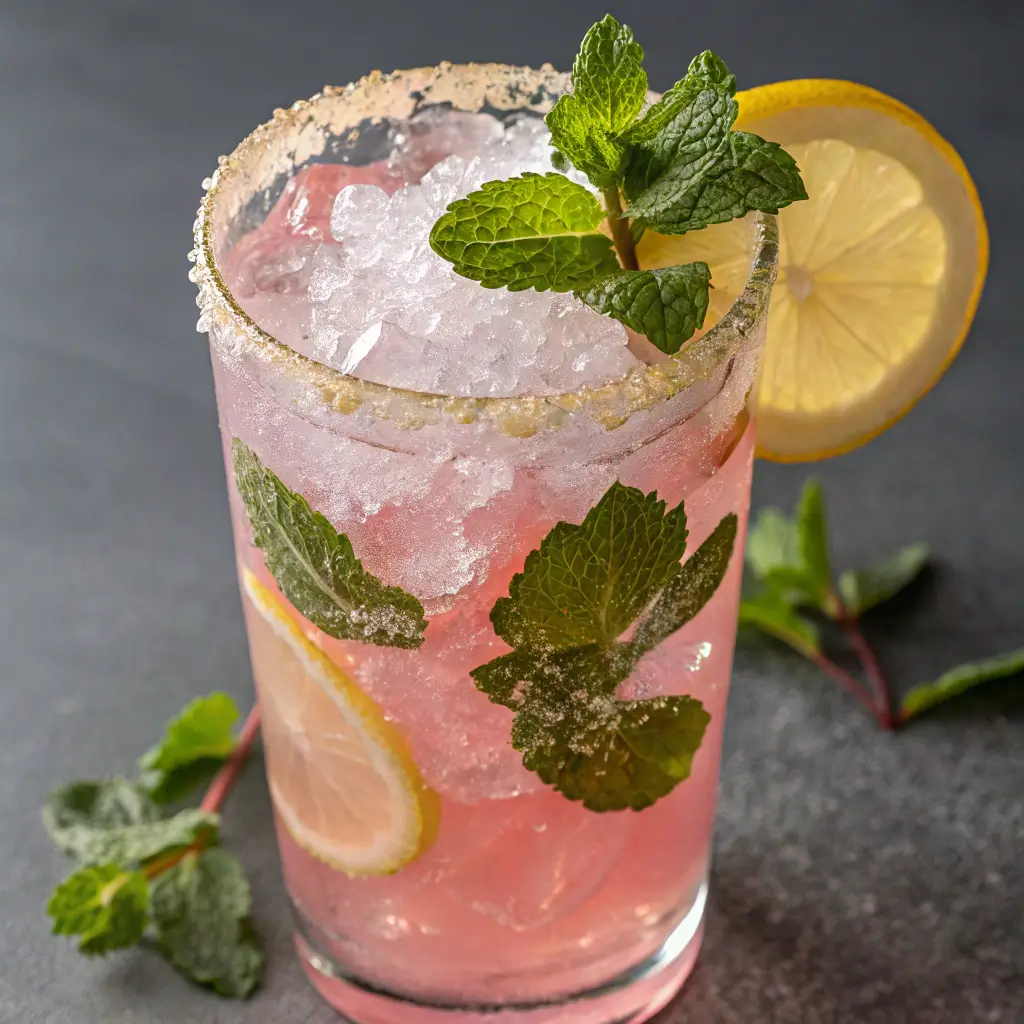 Preparing Japanese pink salt recipe drink
