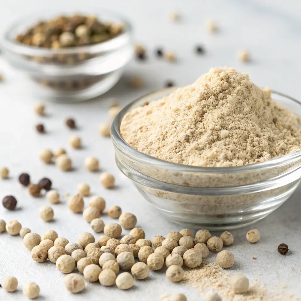 Ingredients for making white pepper